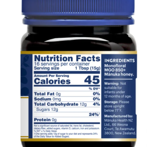 (khÁng viÊm khÁng khuẨn) usa mật ong manuka health mgo 850+ 250gr premium