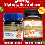 (Big Deal) Combo Mật ong thiên nhiên Manuka Health 850+ 250gr và Manuka Doctor 80+ 500gr