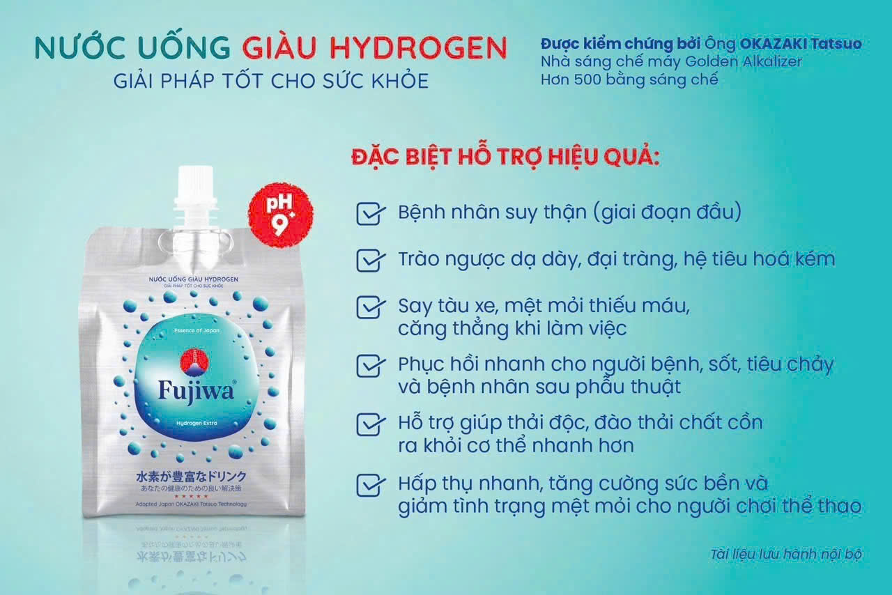 nước uống i on kiềm giàu hydrogen fujiwa – dạng túi 300ml (1 hộp/ 10 túi)