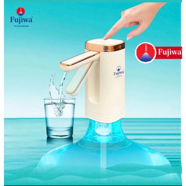 máy hút nước tự Động fujiwa cho bình nước 18l, 19l, 20l dùng sạc cao cấp tại gia đình, văn phòng tiện lợi