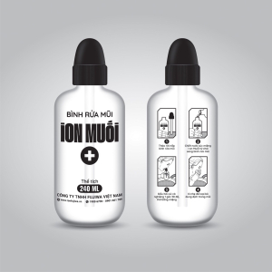 Bình rửa mũi ion muối cao cấp PE 240ml - Fujiwa