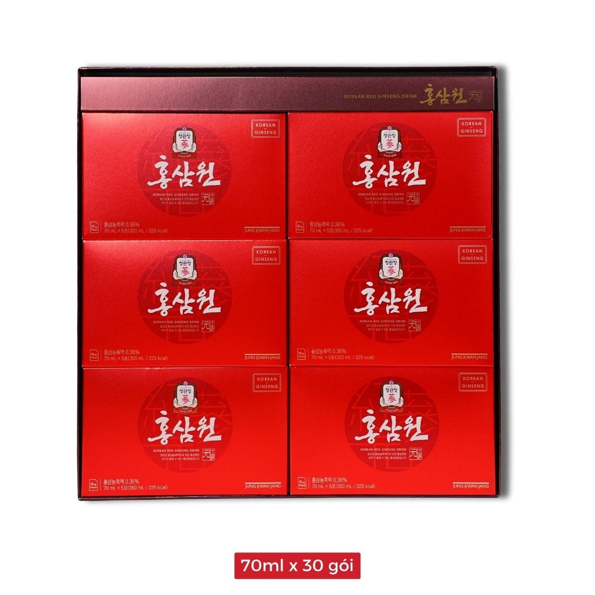 (HỒI PHỤC) KOR Nước Hồng Sâm Won KGC Jung Kwan Jang (6 Hộp x 5 gói, 70ml) - Ảnh 3